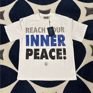 Hellstar Reach Your Inner Peace White Tee Mens Large